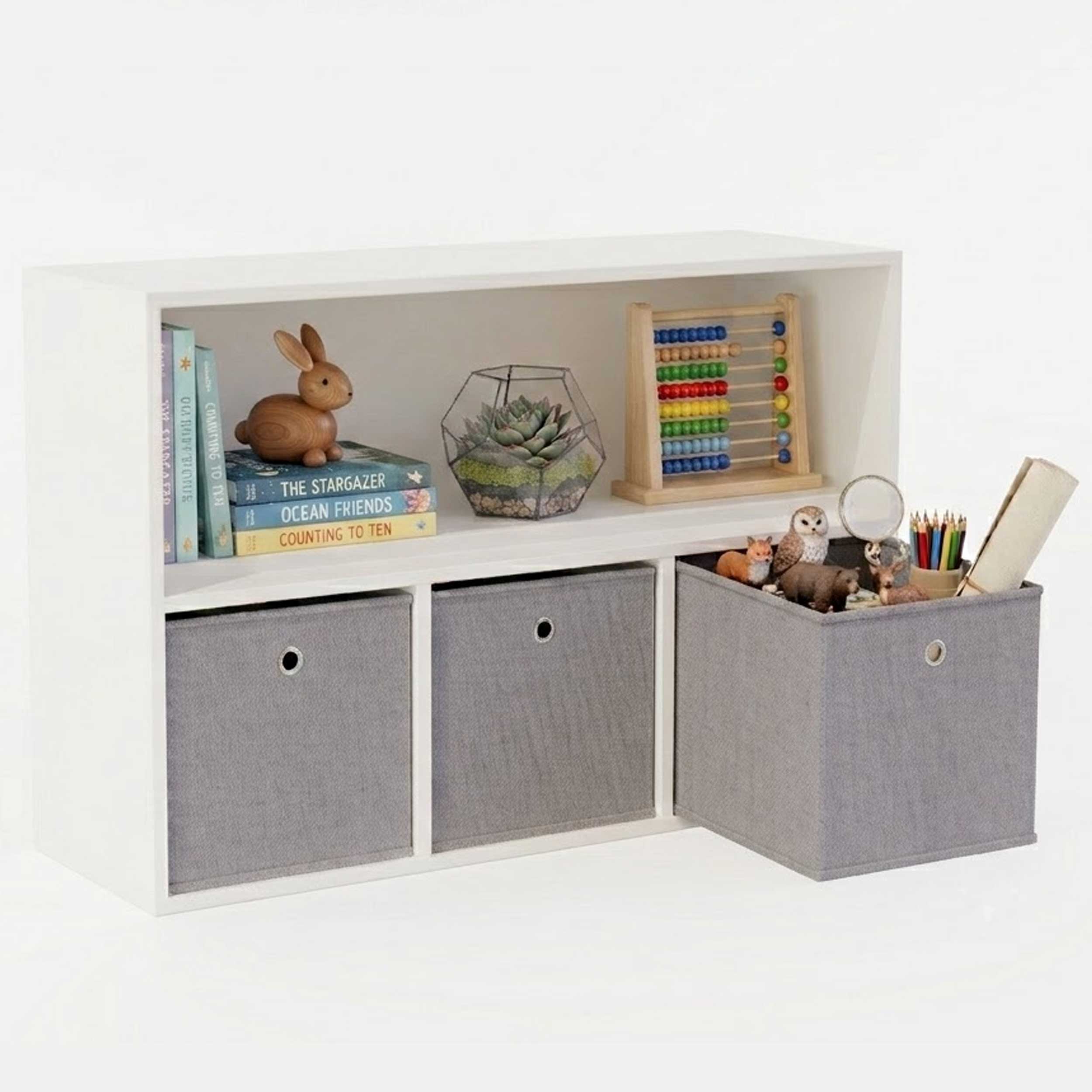 VDD - Armoire - Armoire de rangement - Armoire à compartiments - Meuble de rangement - Blanc