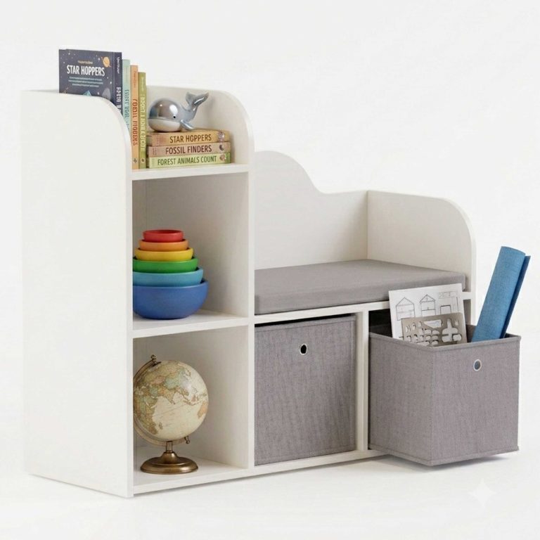 VDD - Meuble - Meuble de rangement - Meuble à casiers - Banc à chaussures - Blanc