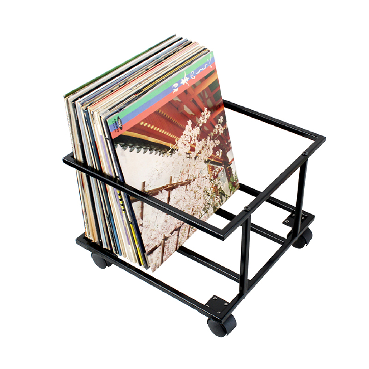 VDD - Boîte de rangement mobile pour vinyles lp - chariot de rangement - image alternative