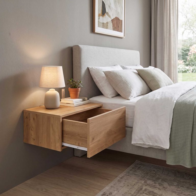 VDD – Table de chevet – Table de chevet industrielle – Table de chevet moderne – Table de chevet Oak - image alternative