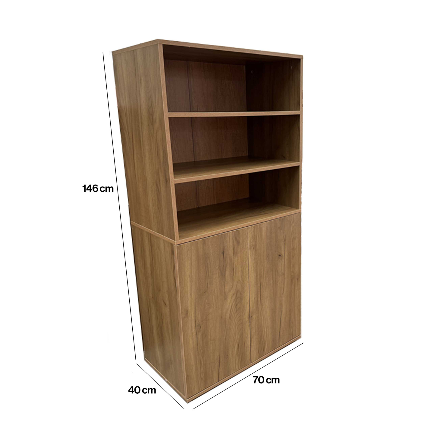 VDD – Armoire – Bibliothèque – Meuble de rangement – Portes à fermeture par pression – 70x40x146cm - VDD World FR VDD – Armoire – Bibliothèque – Meuble de rangement – Portes à fermeture par pression – 70x40x146cm - VDD World FR