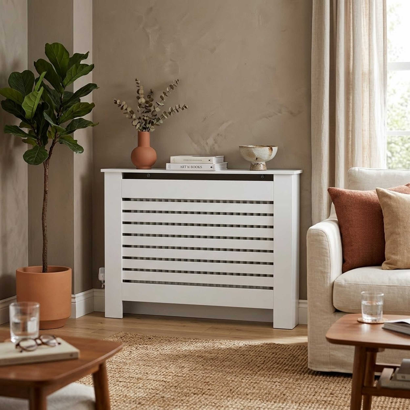 VDD - Habillage de radiateur - Décoration de chauffage - Blanc - image alternative