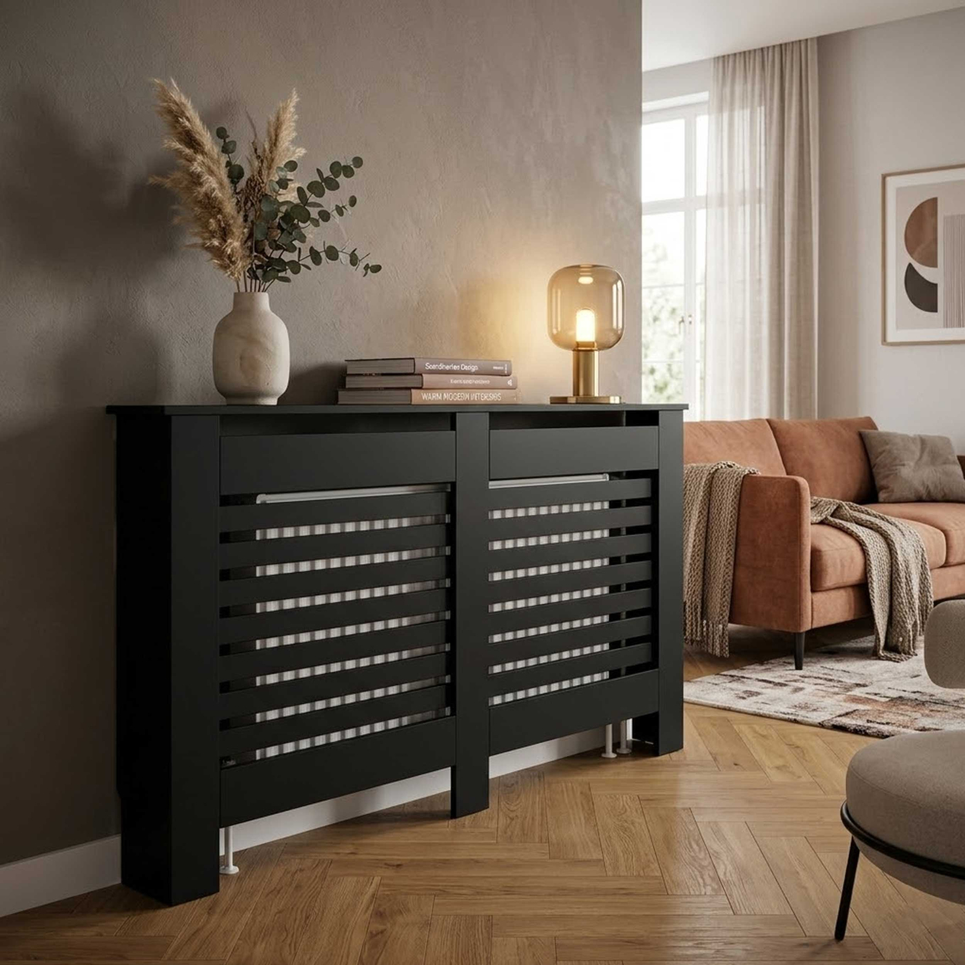 VDD - Habillage de radiateur - Habillage de chauffage - Caisson de radiateur - 151,5 cm de large - image alternative