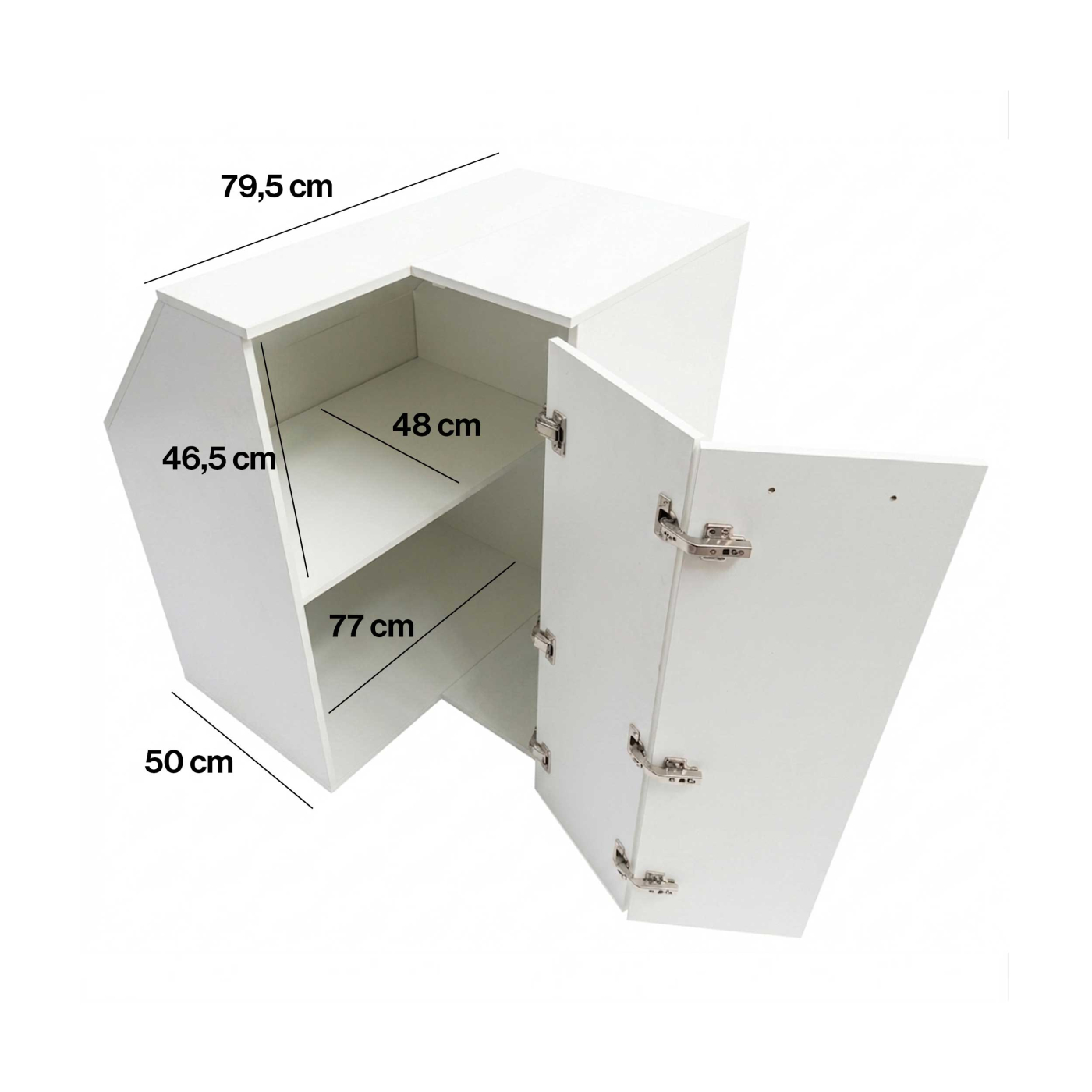 VDD - Armoire d'angle - Armoire de grenier - Armoire pour mur en pente - Blanc - coin gauche - VDD World FR VDD - Armoire d'angle - Armoire de grenier - Armoire pour mur en pente - Blanc - coin gauche - VDD World FR