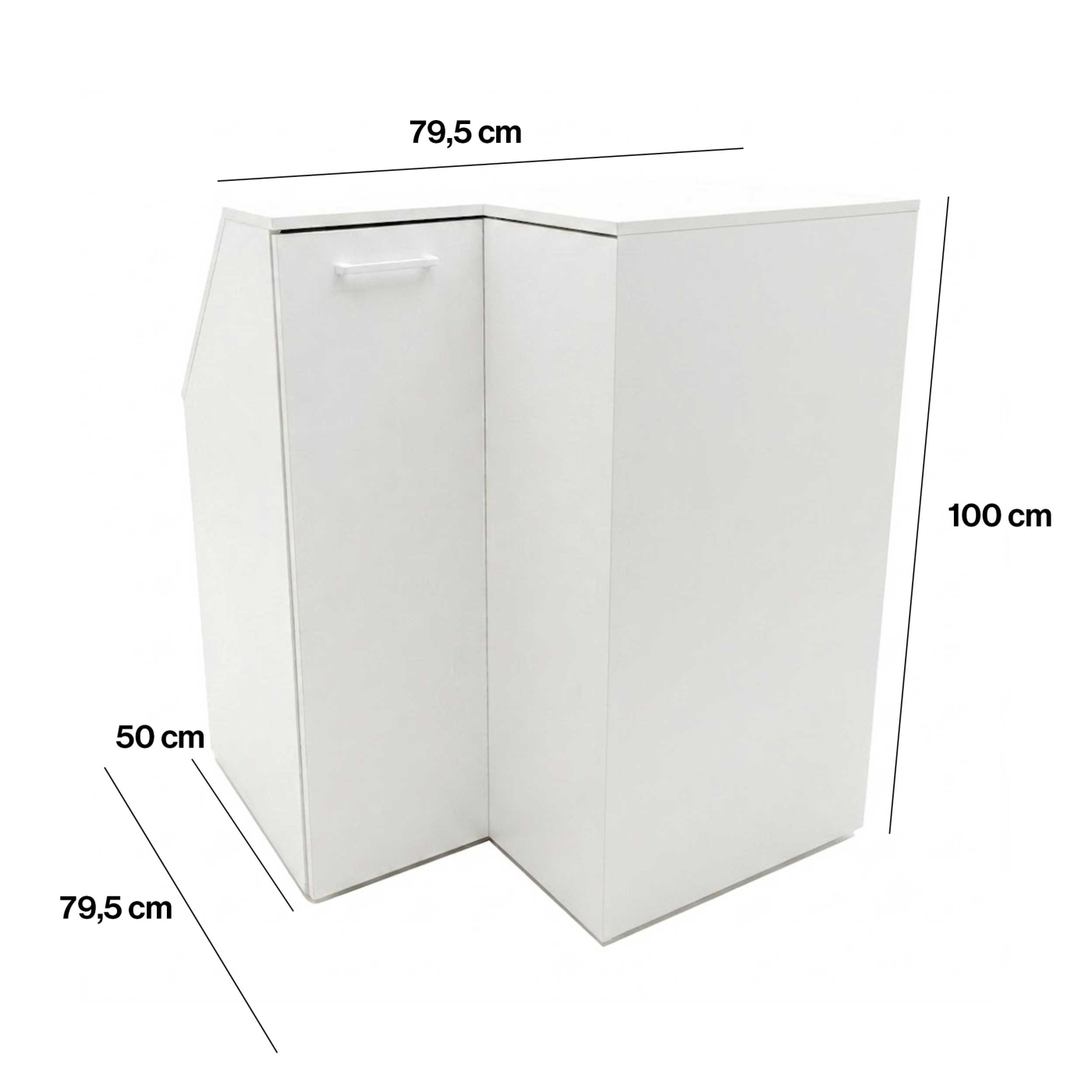 VDD - Armoire d'angle - Armoire de grenier - Armoire pour mur en pente - Blanc - coin gauche - VDD World FR VDD - Armoire d'angle - Armoire de grenier - Armoire pour mur en pente - Blanc - coin gauche - VDD World FR