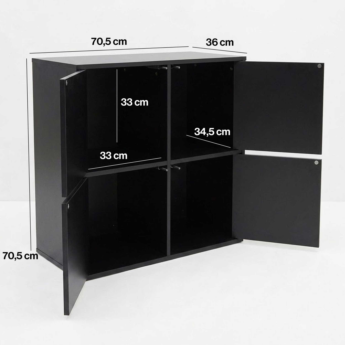 VDD - Meuble à vinyles - Meuble de rangement - Rangement pour vinyles - Noir - VDD World FR VDD - Meuble à vinyles - Meuble de rangement - Rangement pour vinyles - Noir - VDD World FR