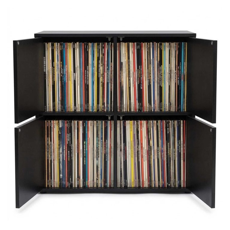 VDD - Meuble à vinyles - Meuble de rangement - Rangement pour vinyles - Noir