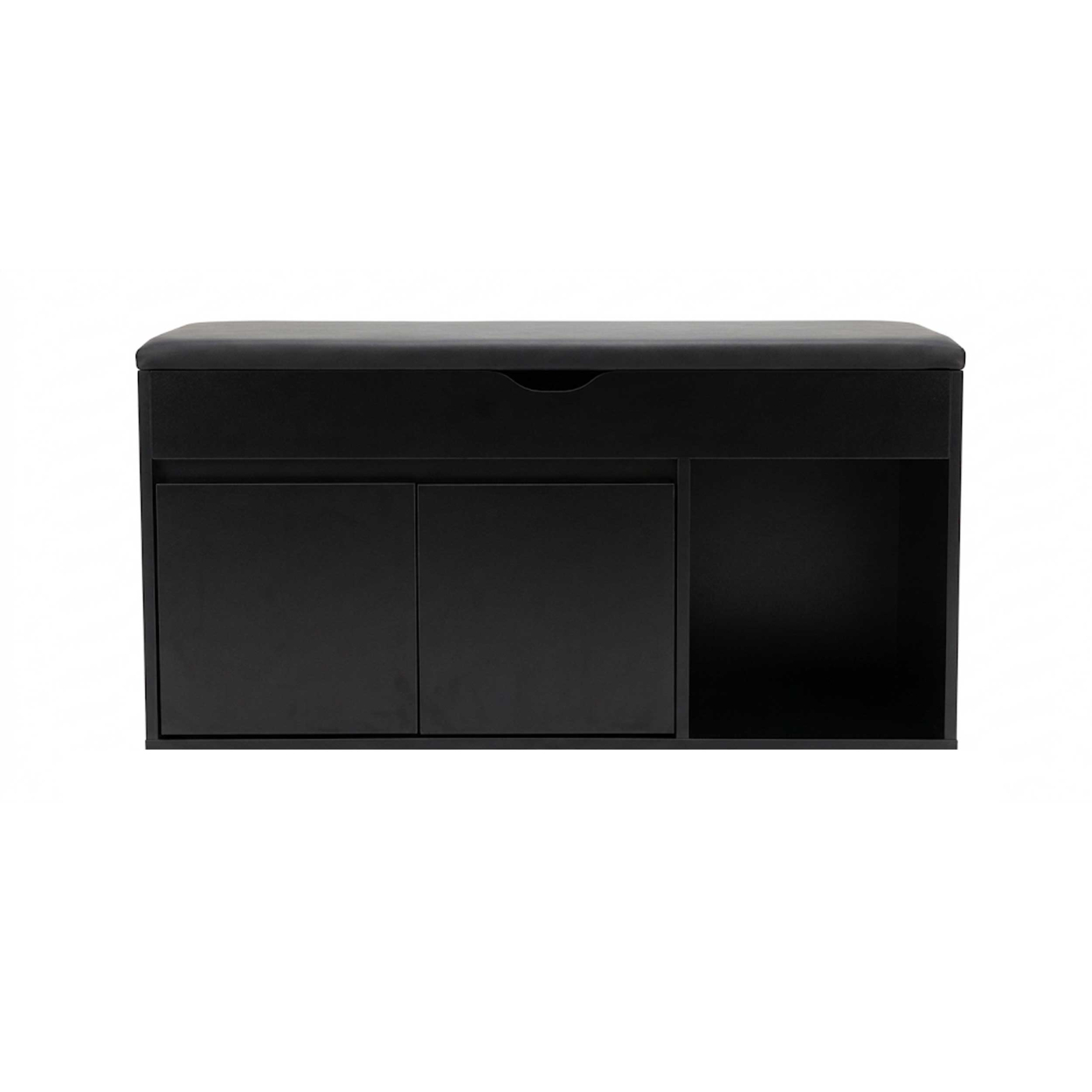VDD - Armoire à chaussures - Rangement à chaussures - Banc d'entrée - Noir