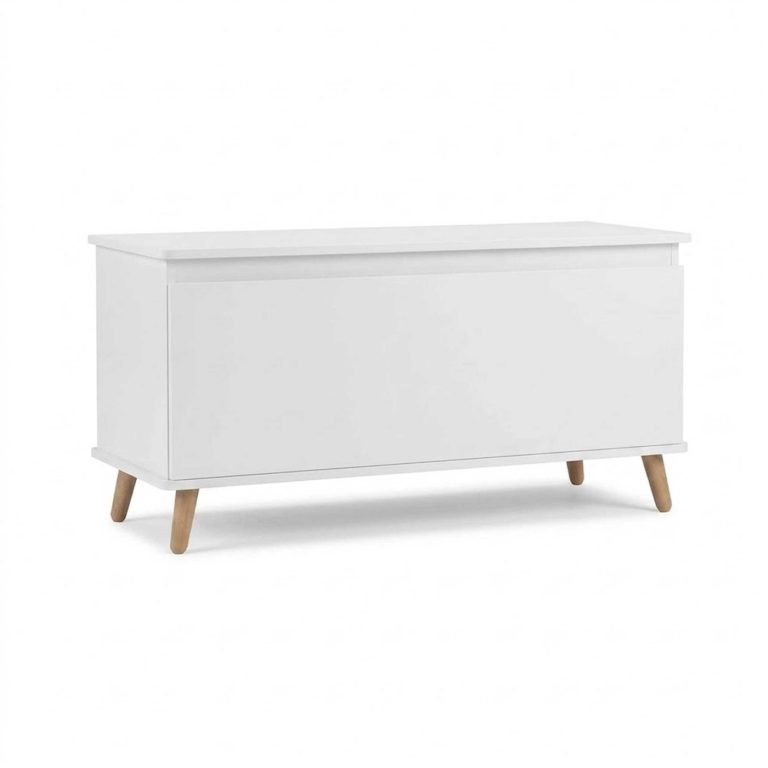 VDD - Coffre de rangement - Coffre à couvertures - Coffre à jouets - 100 x 40 x 48,5 - Blanc