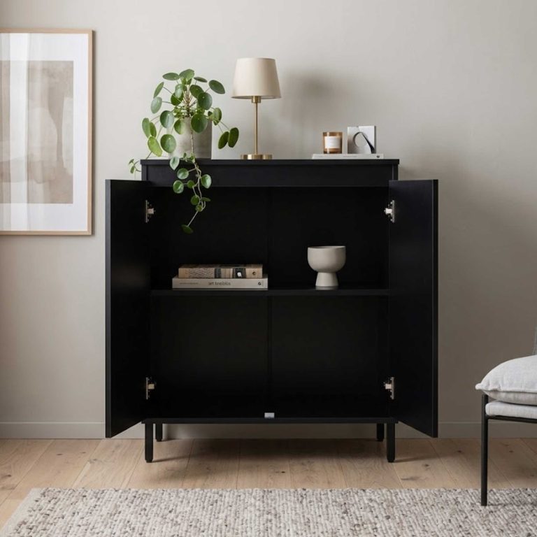 VDD - Armoire - Armoire de rangement - Meuble mural - 70 x 40 x 82,5 cm - Noir - image alternative