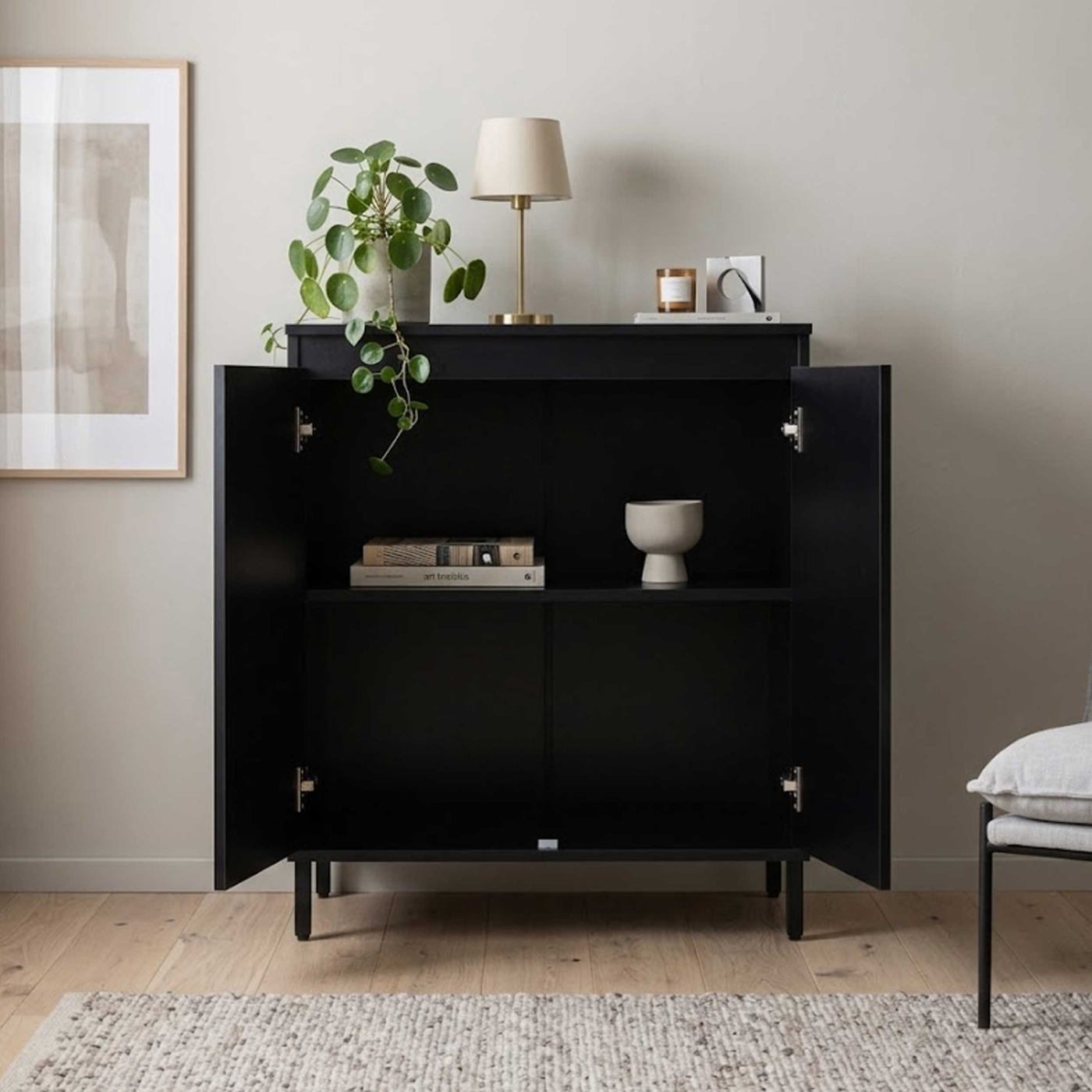 VDD - Armoire - Armoire de rangement - Meuble mural - 70 x 40 x 82,5 cm - Noir - VDD World FR VDD - Armoire - Armoire de rangement - Meuble mural - 70 x 40 x 82,5 cm - Noir - VDD World FR