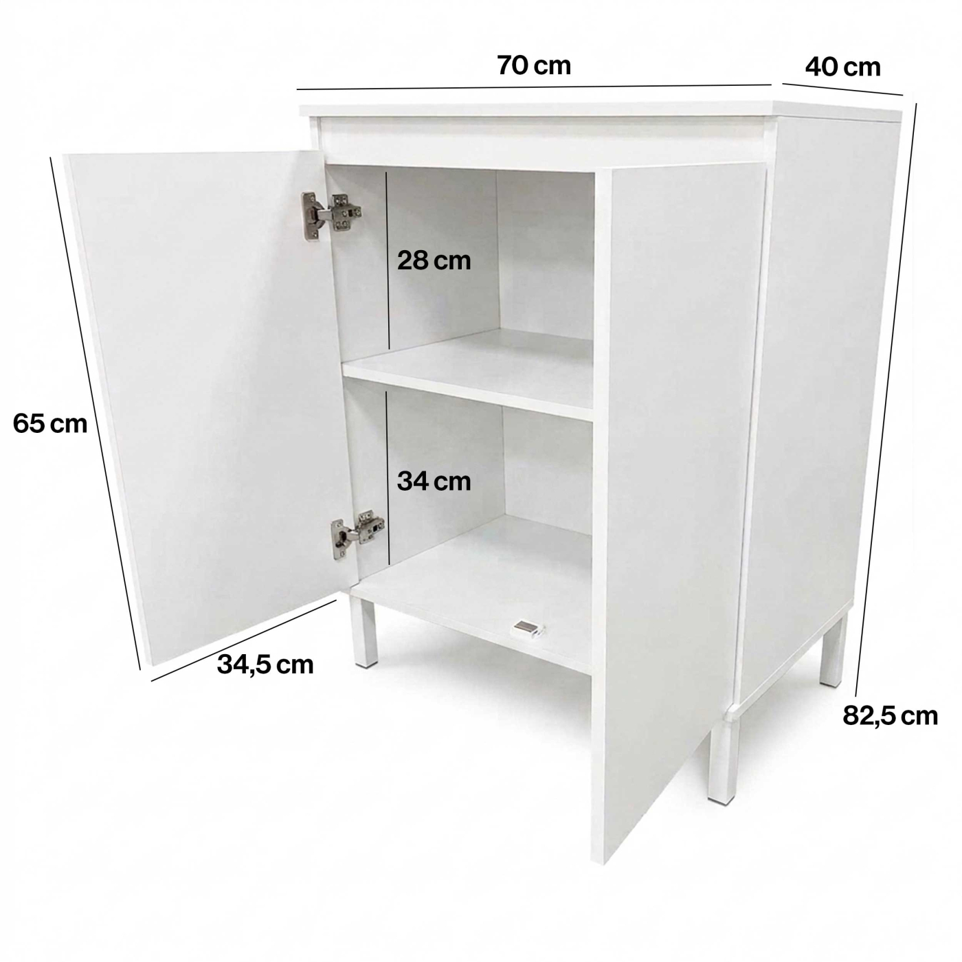 VDD - Armoire - Armoire de rangement - Meuble mural - 70 x 40 x 82,5 cm - Blanc - VDD World FR VDD - Armoire - Armoire de rangement - Meuble mural - 70 x 40 x 82,5 cm - Blanc - VDD World FR