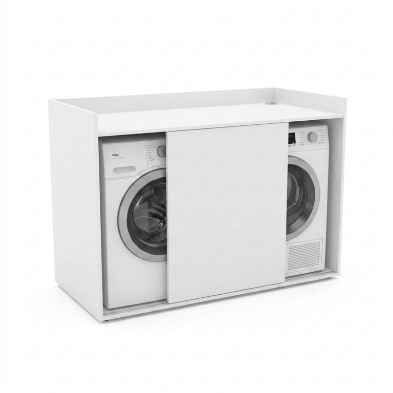 VDD - Meuble pour lave-linge - Armoire pour lave-linge - Meuble pour lave-linge - Blanc