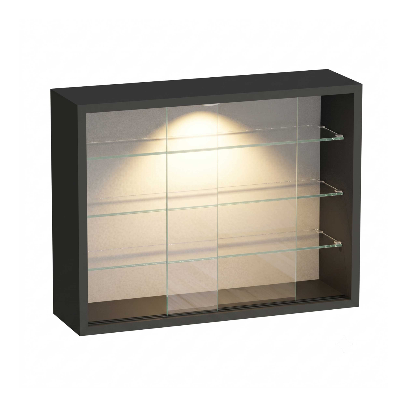 VDD – Vitrine avec verre – Vitrine avec éclairage LED – Petite vitrine – 50 x 12 x 40 cm – Noir - VDD World FR VDD – Vitrine avec verre – Vitrine avec éclairage LED – Petite vitrine – 50 x 12 x 40 cm – Noir - VDD World FR