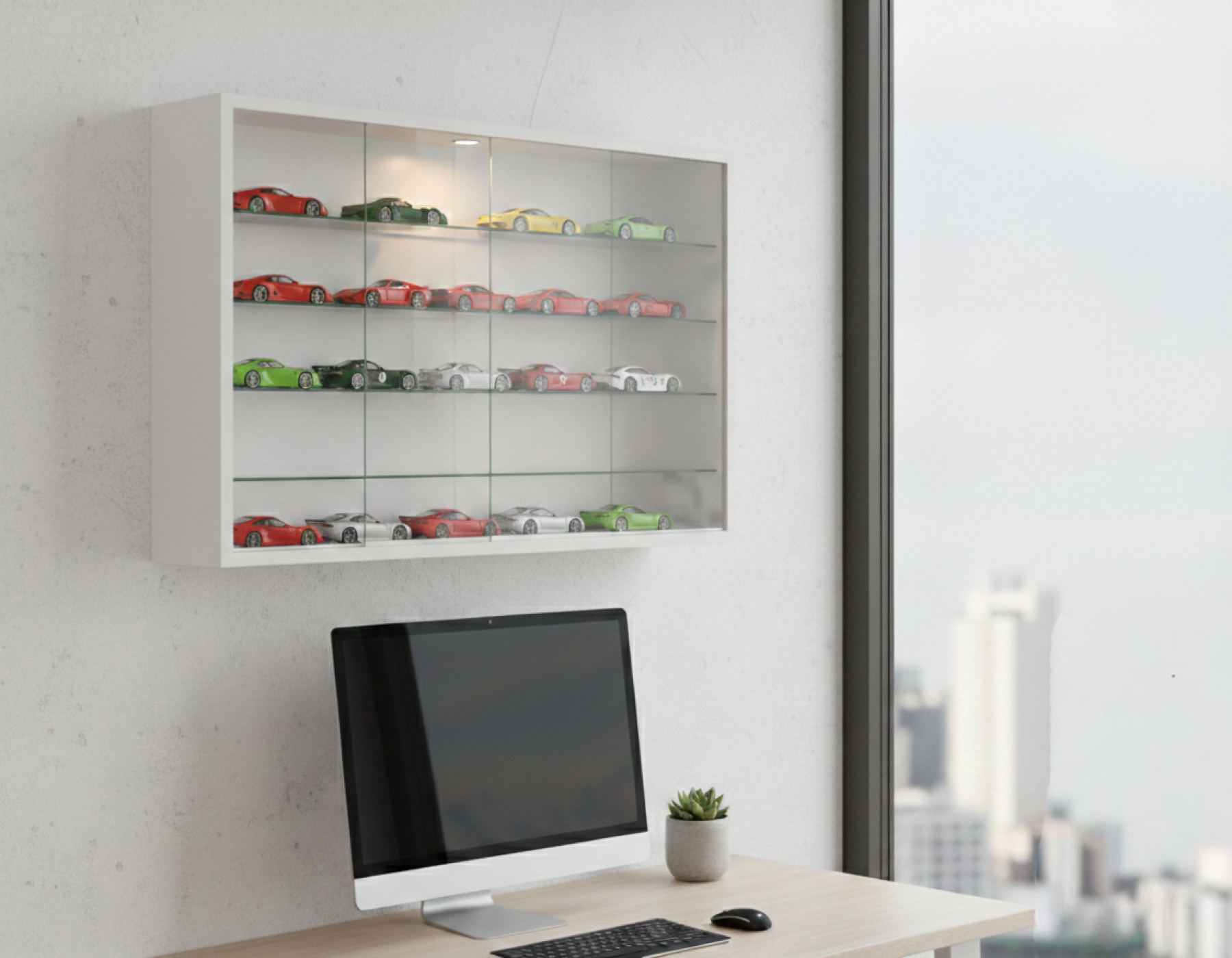 VDD – Vitrine avec verre – Vitrine avec éclairage LED – Petite vitrine – 75 x 14 x 55 cm – Blanc - VDD World FR VDD – Vitrine avec verre – Vitrine avec éclairage LED – Petite vitrine – 75 x 14 x 55 cm – Blanc - VDD World FR