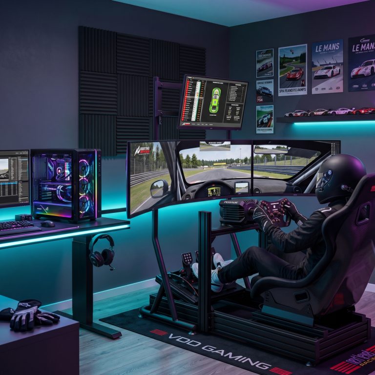 VDD - Extension pour support d'écran de simulation de course - Support d'écran supplémentaire - Noir - image alternative