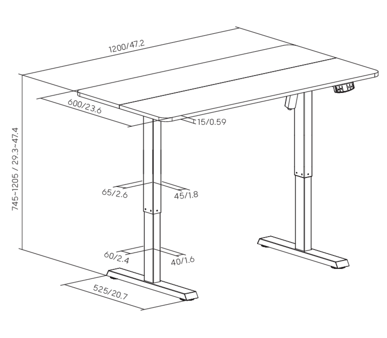 VDD - Bureau - Poste de travail assis-debout - Réglable électriquement - 120 x 60 x 74 - VDD World FR VDD - Bureau - Poste de travail assis-debout - Réglable électriquement - 120 x 60 x 74 - VDD World FR