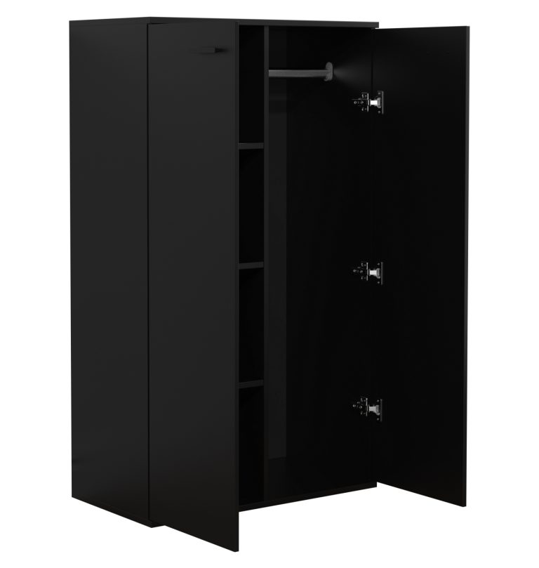 VDD - Armoire - Armoire noire - Armoire à vêtements - Armoires de chambre à coucher - Armoire