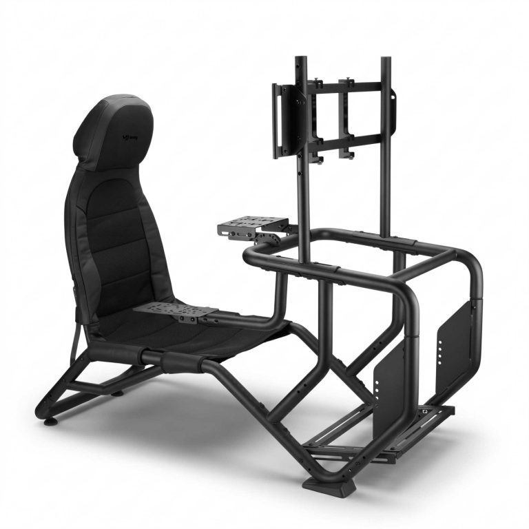 VDD Gaming - Cockpit de simulation de course - Simulateur de course avec écran - Noir